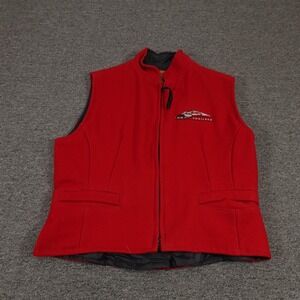 Schaefer Outfitter Vest Womens Large Red Wool Sundowner Trailers Made USA
